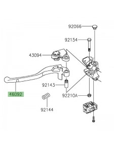 Levier d'embrayage d'origine Kawasaki 460920577 | Moto Shop 35