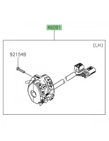 Commodo gauche Kawasaki Ninja 1000SX (2020-2022) | Réf. 460910534