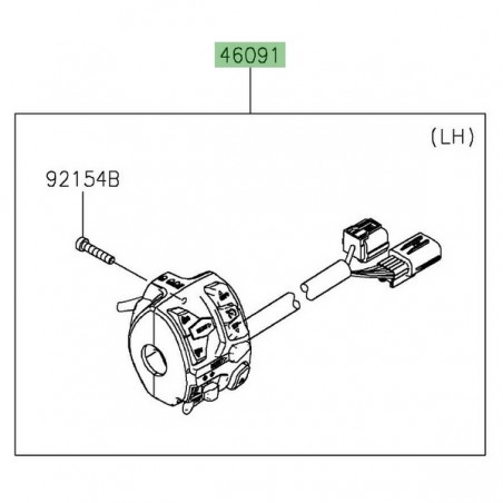 Commodo gauche Kawasaki Ninja 1000SX (2020-2022) | Réf. 460910534