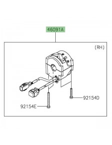 Commodo droit Kawasaki Ninja 1000SX (2020-2024) | Réf. 460910584