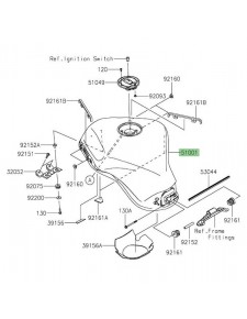 Réservoir d'essence peint Kawasaki Ninja 1000SX (2020-2024) | Moto Shop 35