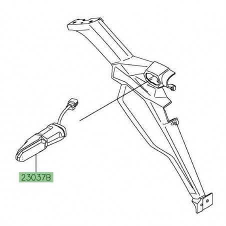 Clignotant arrière gauche à Leds Kawasaki Ninja 1000SX (2020-2024) | Réf. 230370468