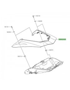 Coque arrière peinte Kawasaki Ninja 1000SX (2020-2024) | Moto Shop 35