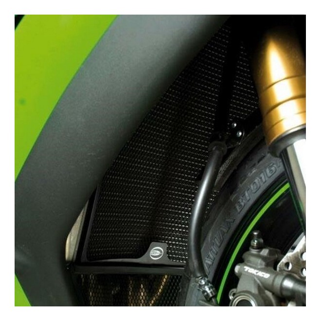 Protection de radiateur aluminium noir R&G Racing Kawasaki Ninja ZX-10R (2008-2020) | Réf. RAD0200BK