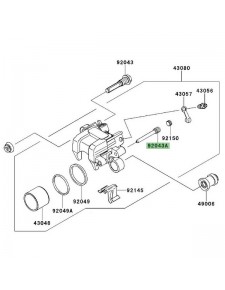 Goupille plaquettes de frein Kawasaki 920431520 | Moto Shop 35