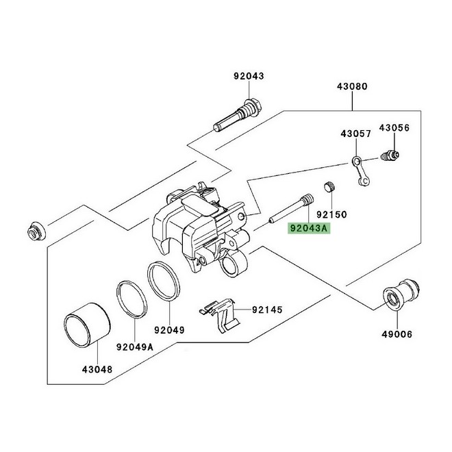 Goupille plaquettes de frein Kawasaki 920431520 | Moto Shop 35