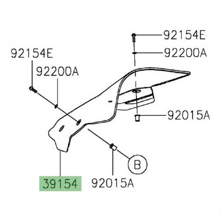 Bulle d'origine Kawasaki Ninja 1000SX (2020-2022) | Réf. 391540391