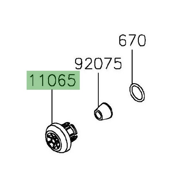 Bouchon de cadre Kawasaki Z650 (2017-2024) | Réf. 110650956