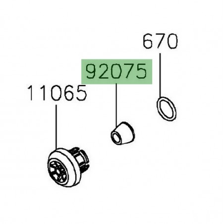Amortisseur caoutchouc bouchon de cadre Kawasaki 92075039 | Moto Shop 35