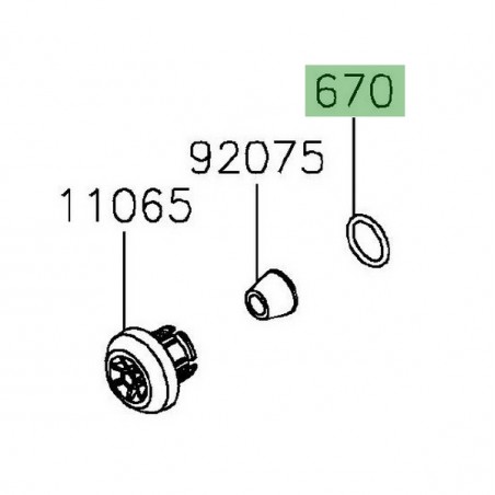 Joint torique diamètre 25mm Kawasaki 670B3025 | Moto Shop 35