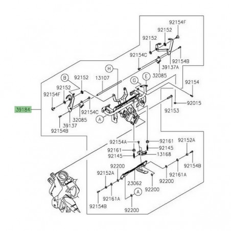 Support tête de fourche Kawasaki Ninja 1000SX (2020-2024) | Réf. 391840739