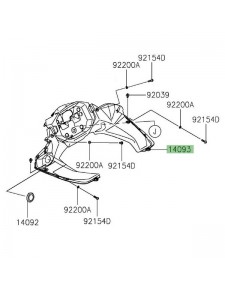 Entourage de compteur Kawasaki Ninja 1000SX (2020-2024) | Réf. 140931097