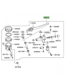 Maitre-cylindre de frein avant Kawasaki Z750 (2007-2012) | Réf. 430150105