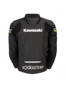 Blouson racing cuir Alpinestars Jaws V3 noir/vert Kawasaki | Moto Shop 35