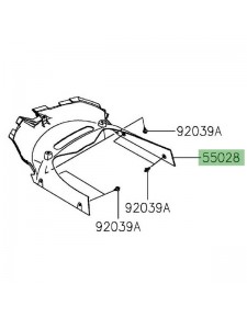 Dessous de tête de fourche Kawasaki 550280612 | Moto Shop 35