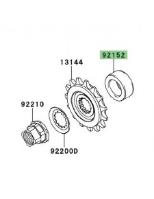 Entretoise 25x40x17.2 pignon de sortie de boite Kawasaki 921520972 | Moto Shop 35