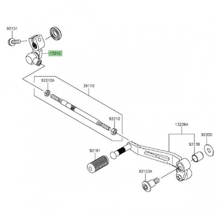 Rotule de sélecteur de vitesse Kawasaki 132420090 | Moto Shop 35