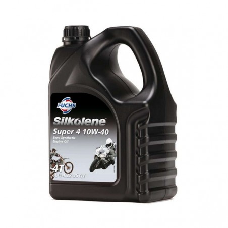 Bidon d'huile Silkolene 4-tps Super 4 10W40 (4 litres) | Moto Shop 35