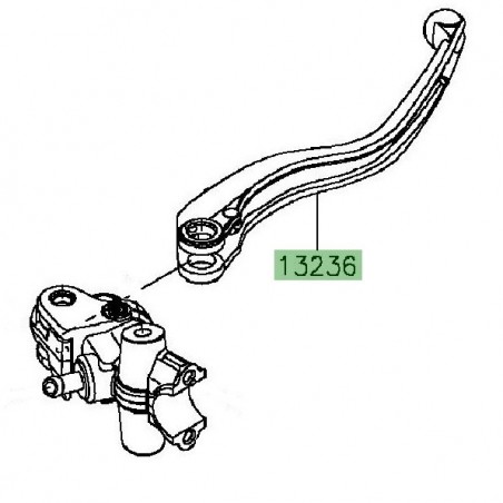 Levier frein avant Kawasaki 132360770 | Moto Shop 35