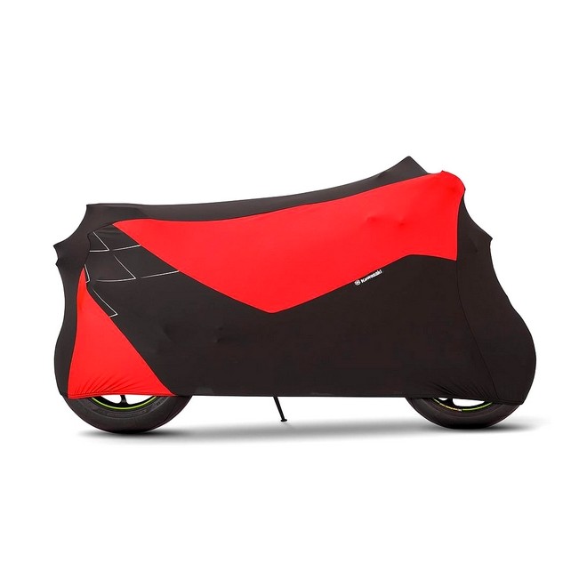 Housse de protection intérieur rouge stretch Kawasaki (taille unique) | Réf. 039PCU0034A