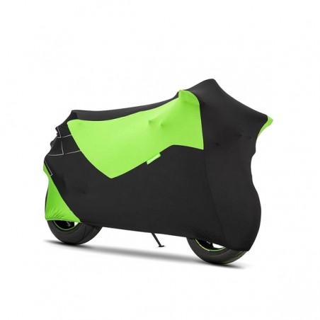 Housse de protection intérieur verte stretch Kawasaki (taille unique) | Réf. 039PCU0033