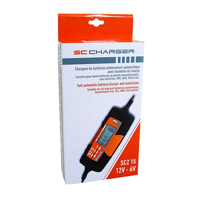 Chargeur de batterie 6V/12V SC Charger SCZ15 | Moto Shop 35