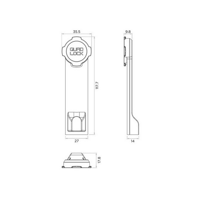 Adaptateur de trépied Quad Lock QLM-TRI-3 | Moto Shop 35