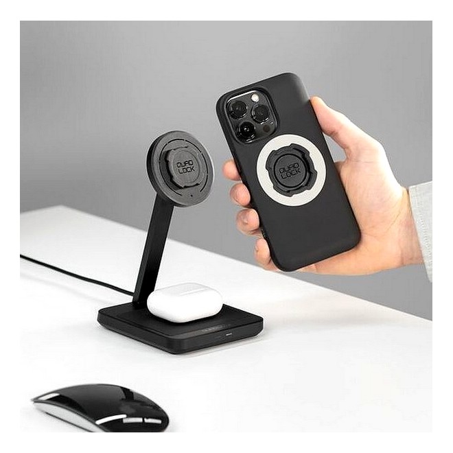 Chargeur de bureau sans fil double Quad Lock Mag QLM-2DWC | Moto Shop 35