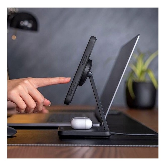 Chargeur de bureau sans fil double Quad Lock Mag QLM-2DWC | Moto Shop 35