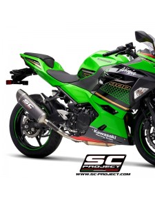 Silencieux SC Project Oval Carbone Kawasaki Ninja 400 (2018-2020) | Réf. K31B-16C