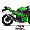 Silencieux SC Project Oval Carbone Kawasaki Ninja 400 (2018-2020) | Réf. K31B-16C