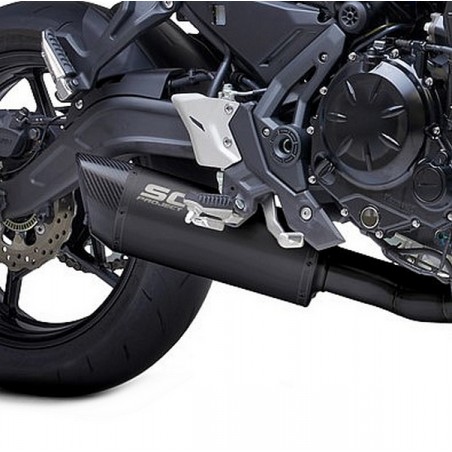 Ligne complète SC Project SC1-R GT Titane noir Kawasaki Ninja 650 (2021-2022) | Réf. K26F-C103MB