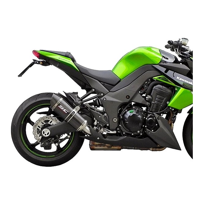 Paire de silencieux SC Project Oval Carbone Kawasaki Z1000(SX) (2010-2013) | Réf. K09A-12C