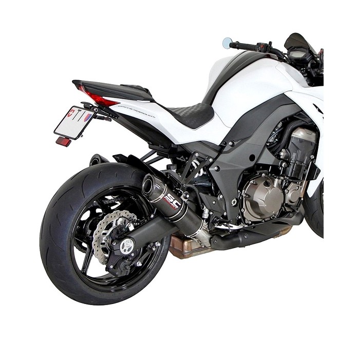 Paire de silencieux SC Project GP-TECH Carbone Kawasaki Z1000 (2014-2016) | Réf. K19A-28C