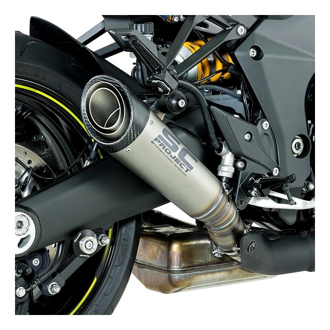 Paire de silencieux SC Project S1 Titane Kawasaki Z1000 et Z1000R (2017-2020) | Réf. K24A-T41T
