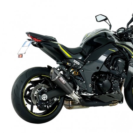 Paire de silencieux SC Project Conic Carbone Kawasaki Z1000 et Z1000R (2017-2020) | Réf. K24A-34C