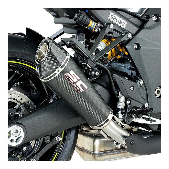 Paire de silencieux SC Project Conic Carbone Kawasaki Z1000 et Z1000R (2017-2020) | Réf. K24A-34C