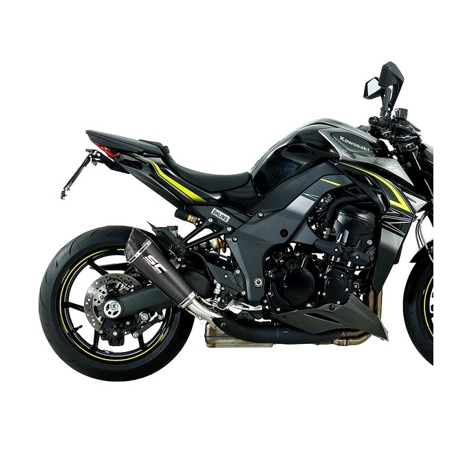Paire de silencieux SC Project Conic Carbone Kawasaki Z1000 et Z1000R (2017-2020) | Réf. K24A-34C