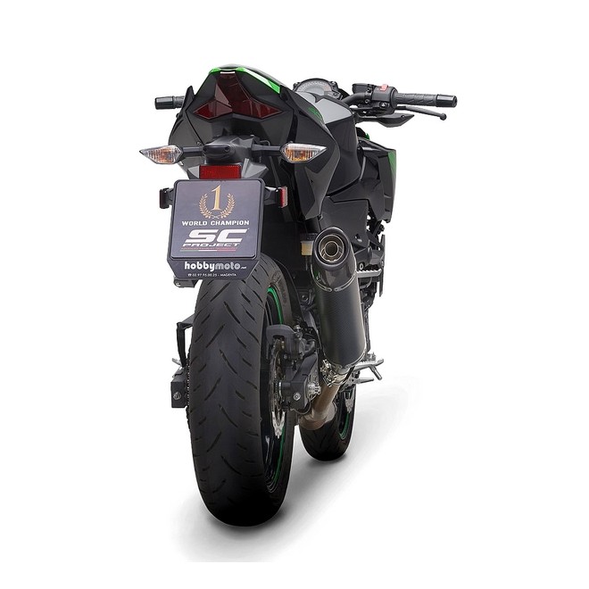 Silencieux SC Project Oval Carbone Kawasaki Z400 (2018-2020) | Réf. K31A-16C
