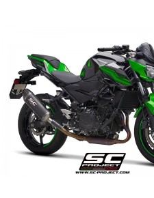 Silencieux SC Project Oval Carbone Kawasaki Z400 (2018-2020) | Réf. K31A-16C