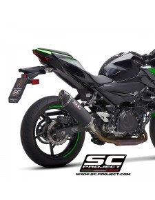 Silencieux SC Project Oval Carbone Kawasaki Z400 (2018-2020) | Réf. K31A-16C