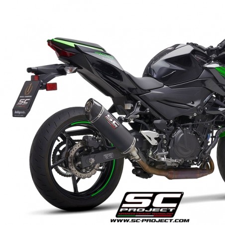 Silencieux SC Project Oval Carbone Kawasaki Z400 (2018-2020) | Réf. K31A-16C