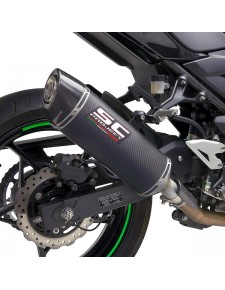 Silencieux SC Project Oval Carbone Kawasaki Z400 (2018-2020) | Réf. K31A-16C