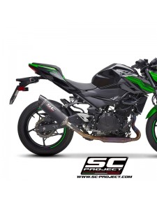 Silencieux SC Project Oval Carbone Kawasaki Z400 (2018-2020) | Réf. K31A-16C