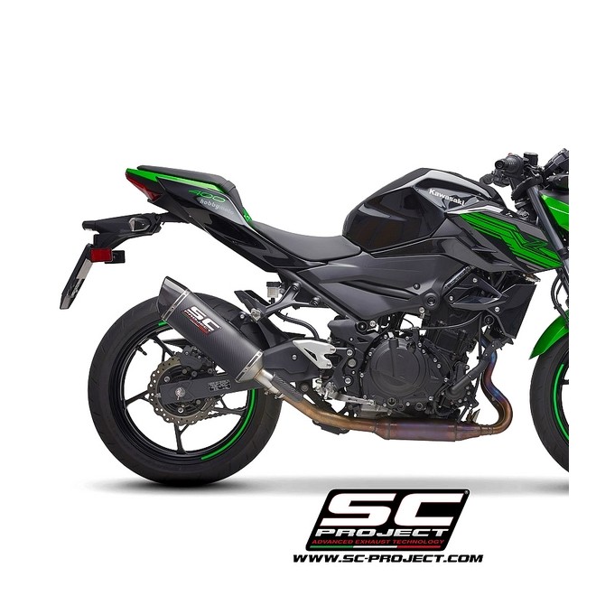 Silencieux SC Project Oval Carbone Kawasaki Z400 (2018-2020) | Réf. K31A-16C