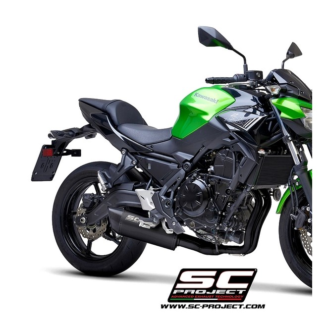 Ligne complète SC Project SC1-R GT Titane noir Kawasaki Z650 (2021-2022) | Réf. K26E-C103MB