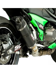 Silencieux SC Project Oval Carbone Kawasaki Z800 (2013-2016) | Réf. K15A-12C