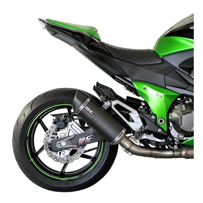 Silencieux SC Project Oval Carbone Kawasaki Z800 (2013-2016) | Réf. K15A-12C