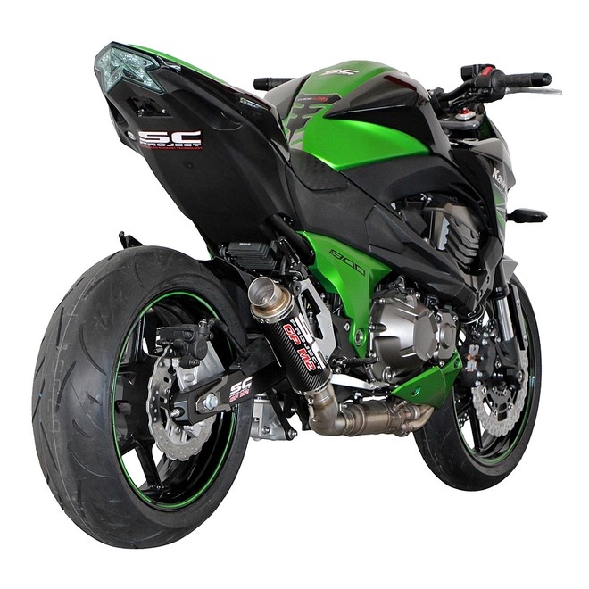 Silencieux SC Project GP-M2 Carbone Kawasaki Z800e (2013-2016) | Réf. K18A-18C