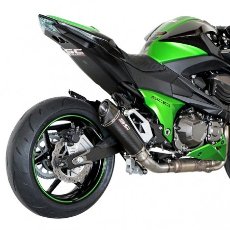 Silencieux SC Project Conic Carbone Kawasaki Z800e (2013-2016) | Réf. K18A-34C